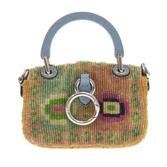 Fendi Nano Baguette Beads Multicolor Shoulder Bag 0481FENDI - Picture 4 of 11